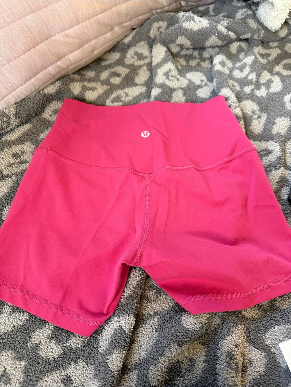 lululemon athletica Hot Pink High-Rise Athletic Bike Shorts